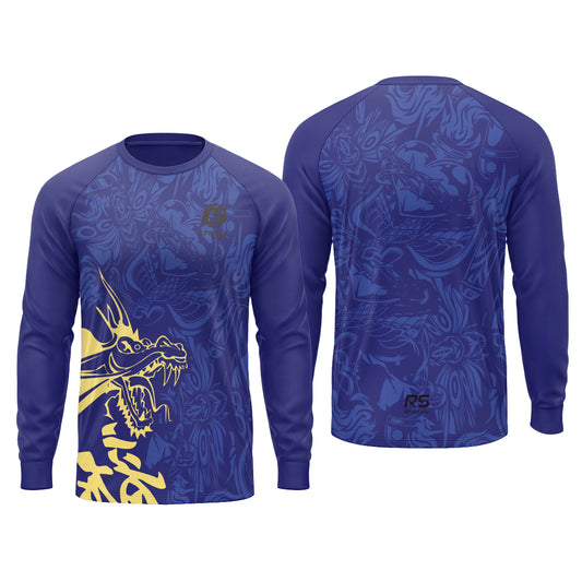 Sublimation Custom Dragon Boat Long sleeves jersey Design Template 601