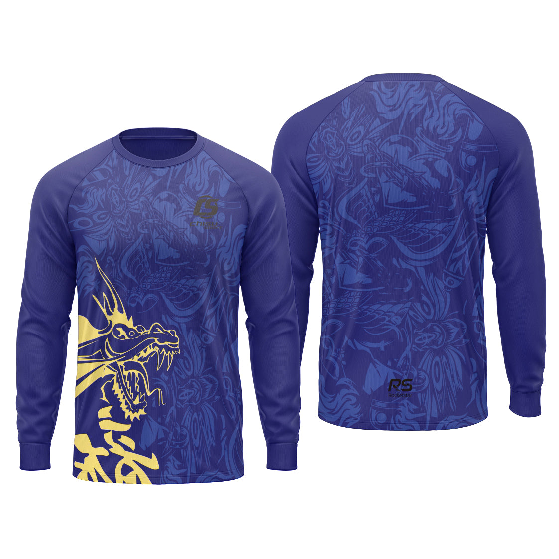 Sublimation Custom Dragon Boat Long sleeves jersey Design Template 601