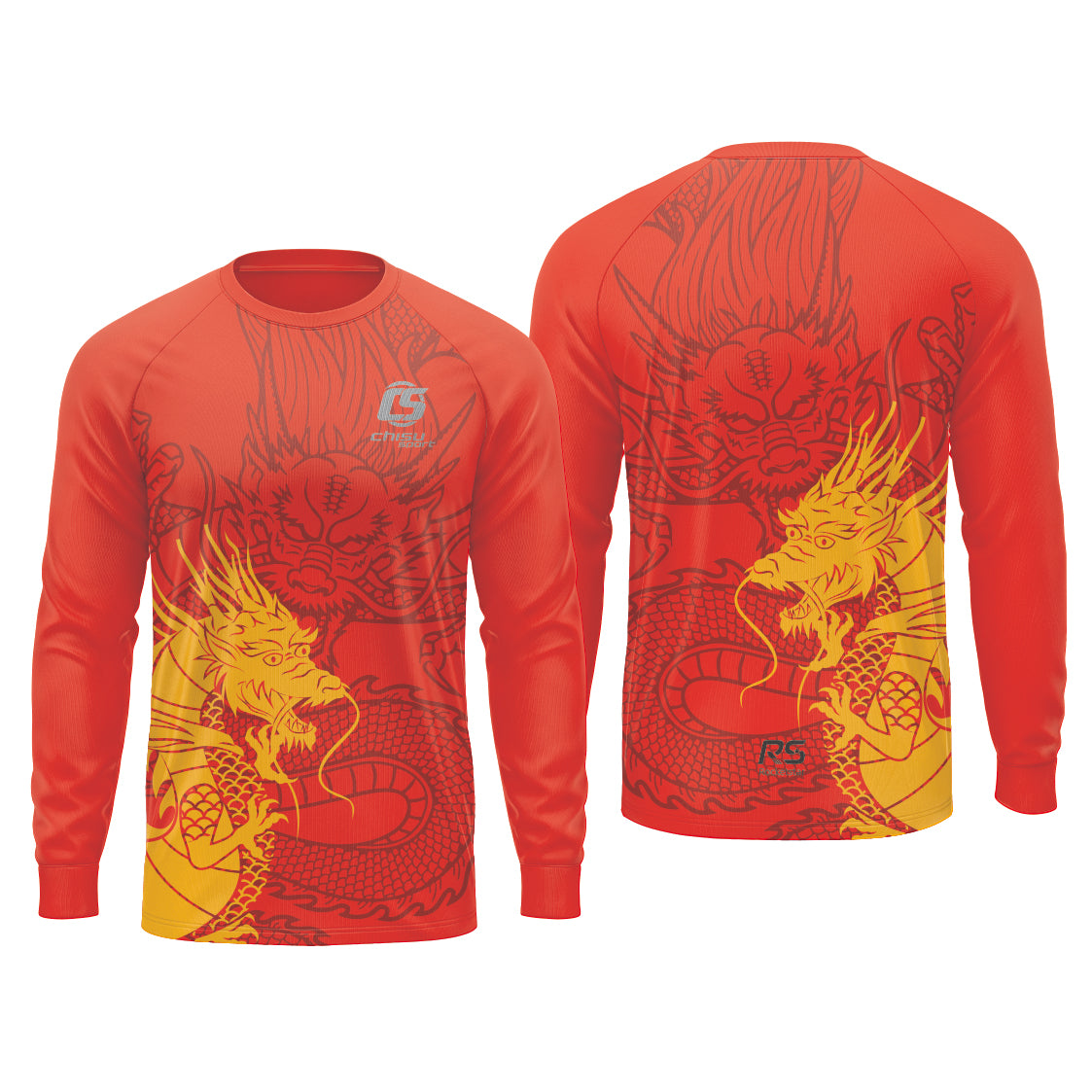Sublimation Custom Dragon Boat Long sleeves jersey Design Template 601