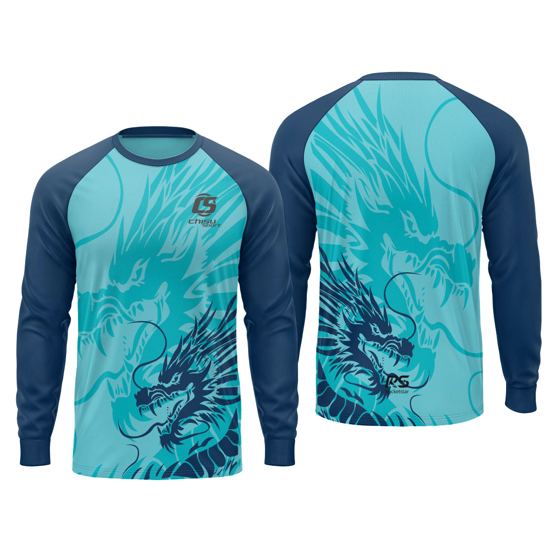 Sublimation Custom Dragon Boat Long sleeves jersey Design Template 601