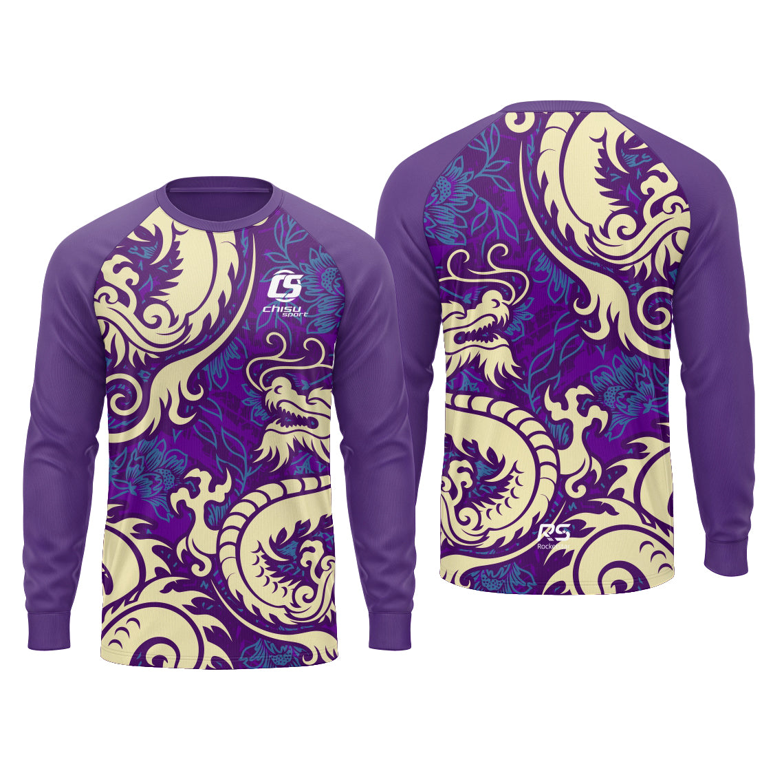 Sublimation Custom Dragon Boat Long sleeves jersey Design Template 601