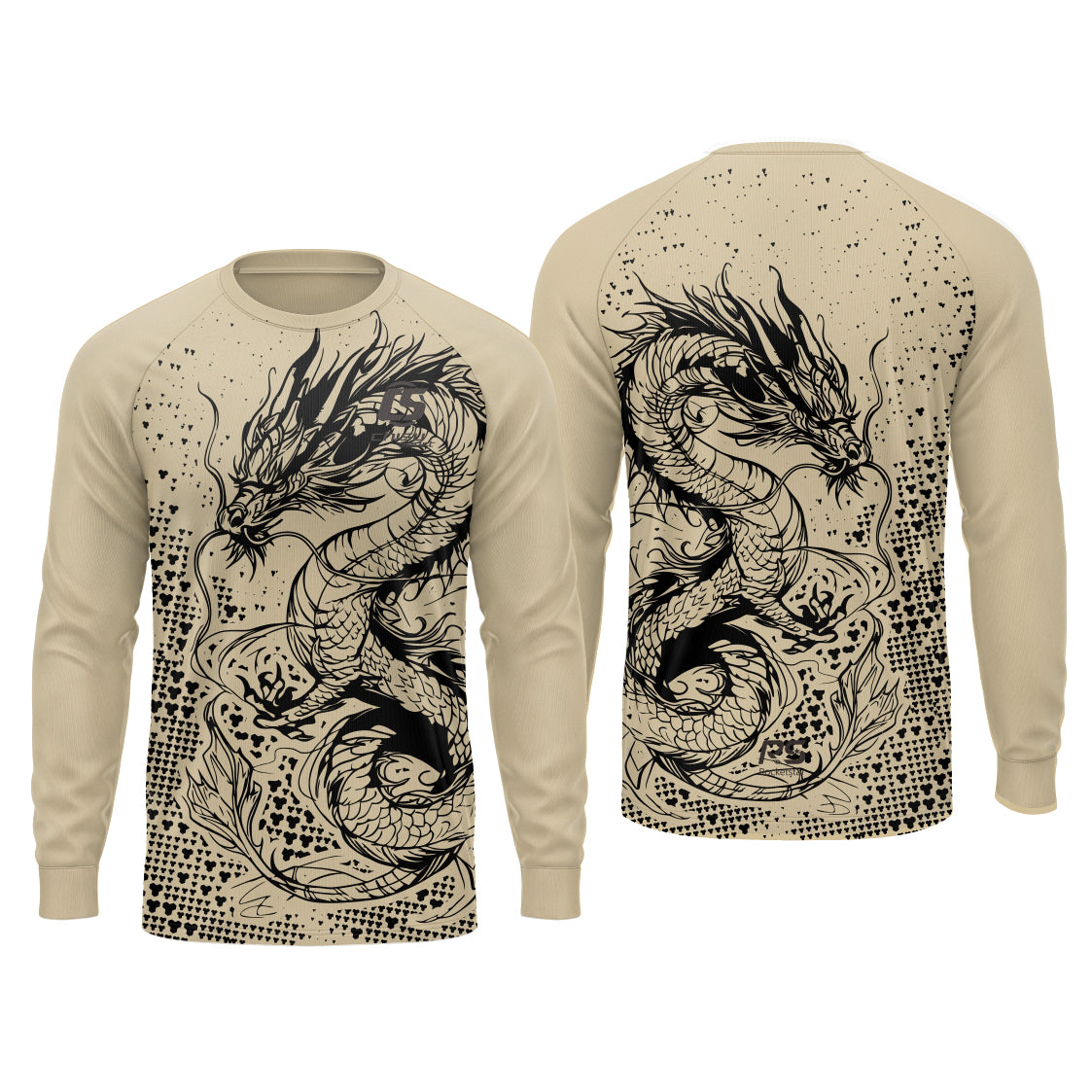 Sublimation Custom Dragon Boat Long sleeves jersey Design Template 601