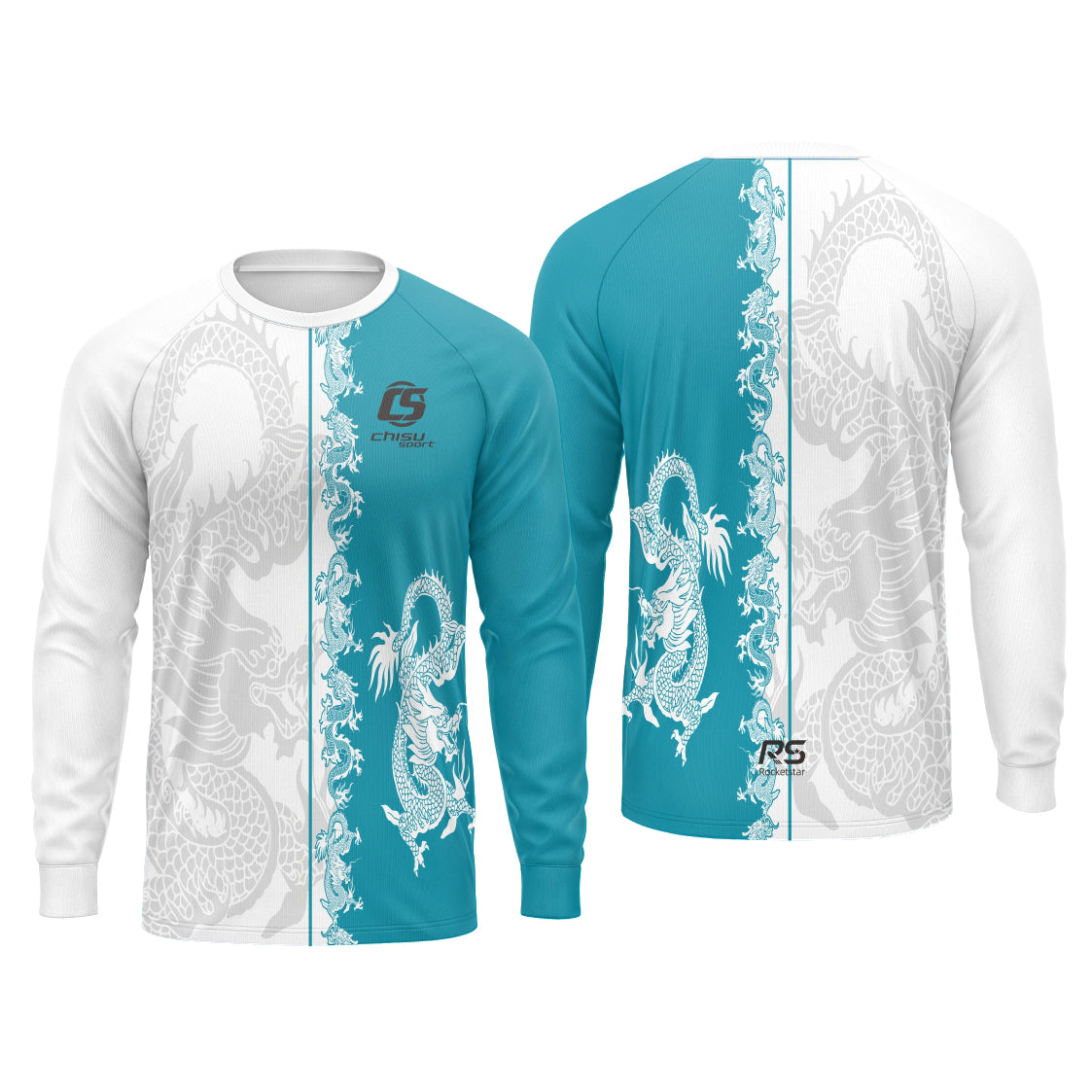 Sublimation Custom Dragon Boat Long sleeves jersey Design Template 601
