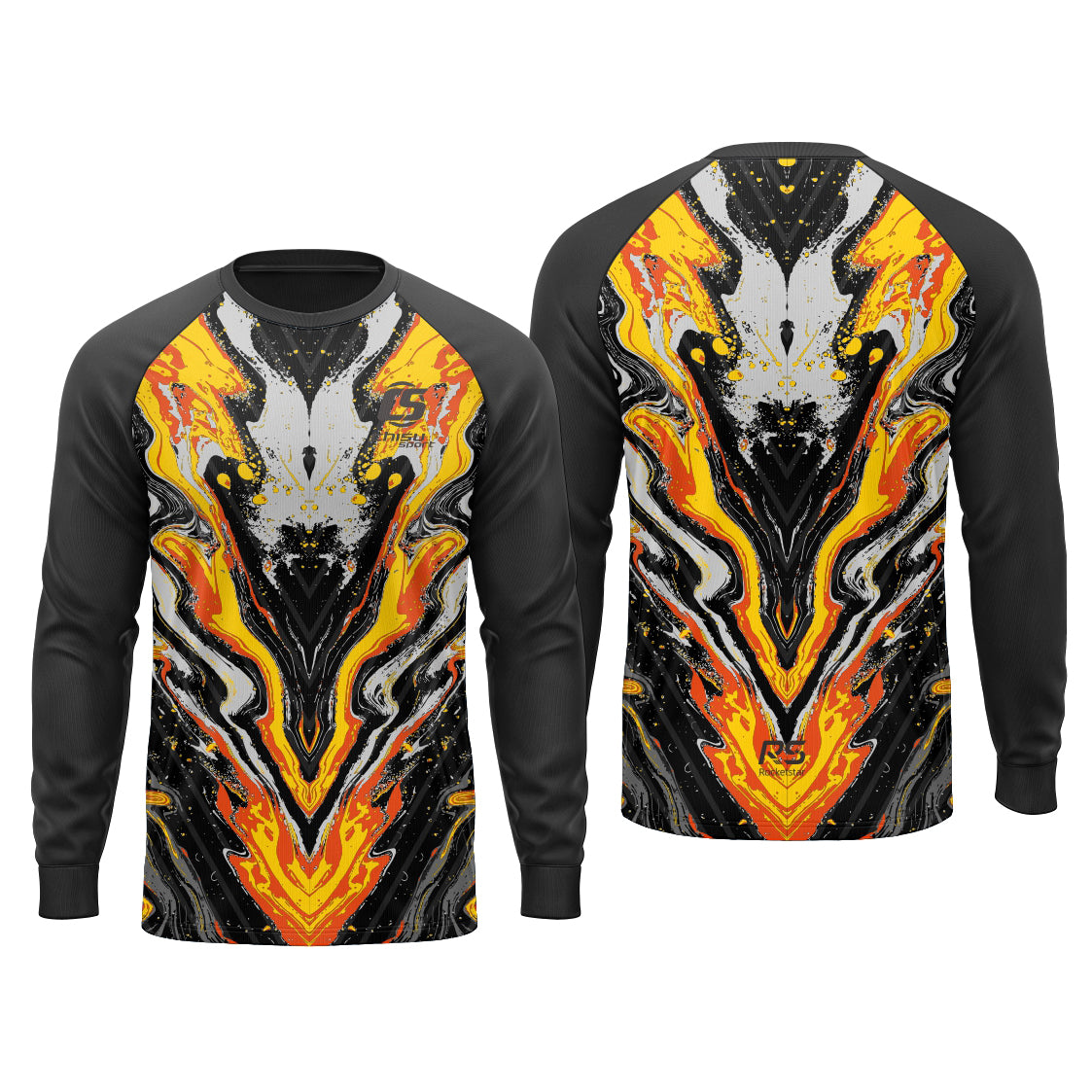 Sublimation Custom Dragon Boat Long sleeves jersey Design Template 601