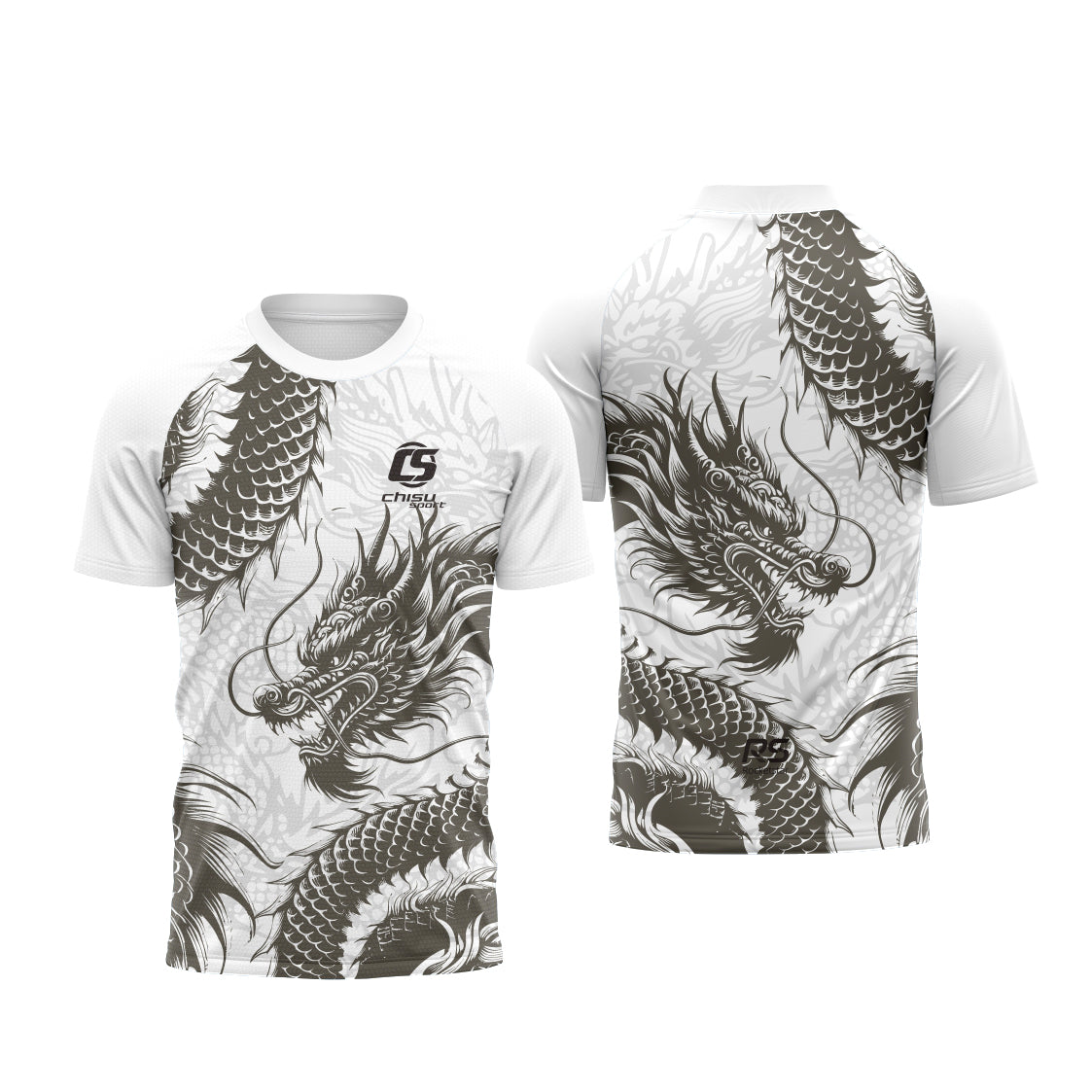 Sublimation Custom Dragon Boat Short-sleeved Tee Design Template 601