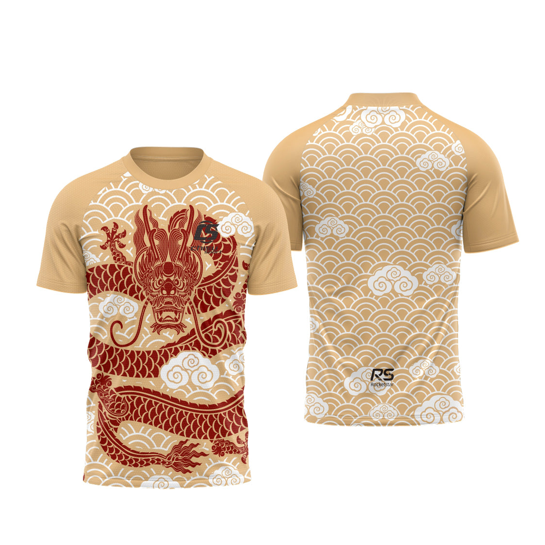 Sublimation Custom Dragon Boat Short-sleeved Tee Design Template 601