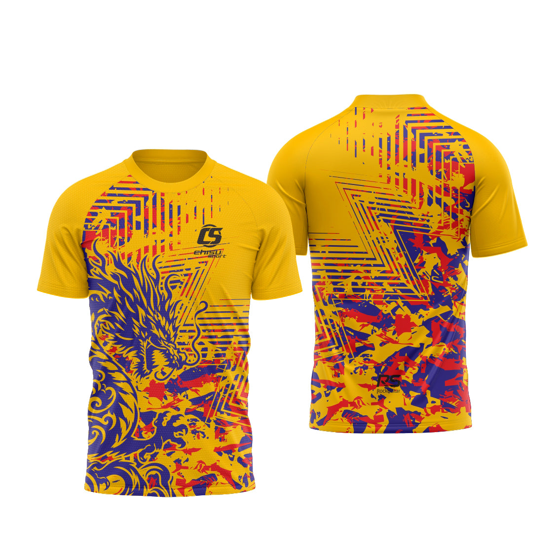 Sublimation Custom Dragon Boat Short-sleeved Tee Design Template 601