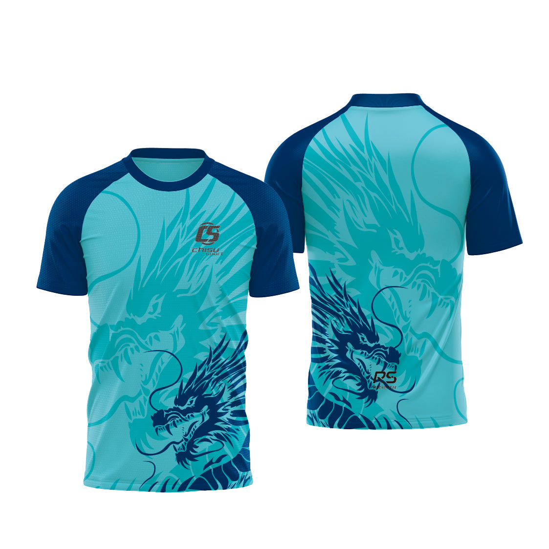 Sublimation Custom Dragon Boat Short-sleeved Tee Design Template 601