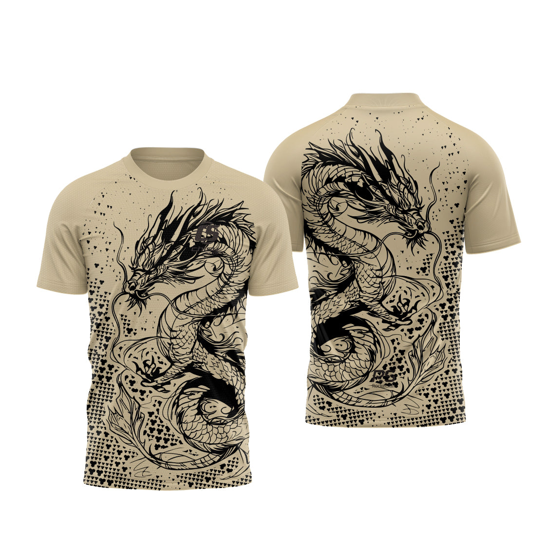 Sublimation Custom Dragon Boat Short-sleeved Tee Design Template 601