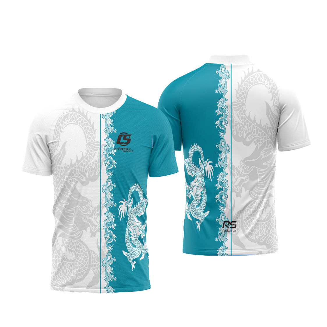 Sublimation Custom Dragon Boat Short-sleeved Tee Design Template 601