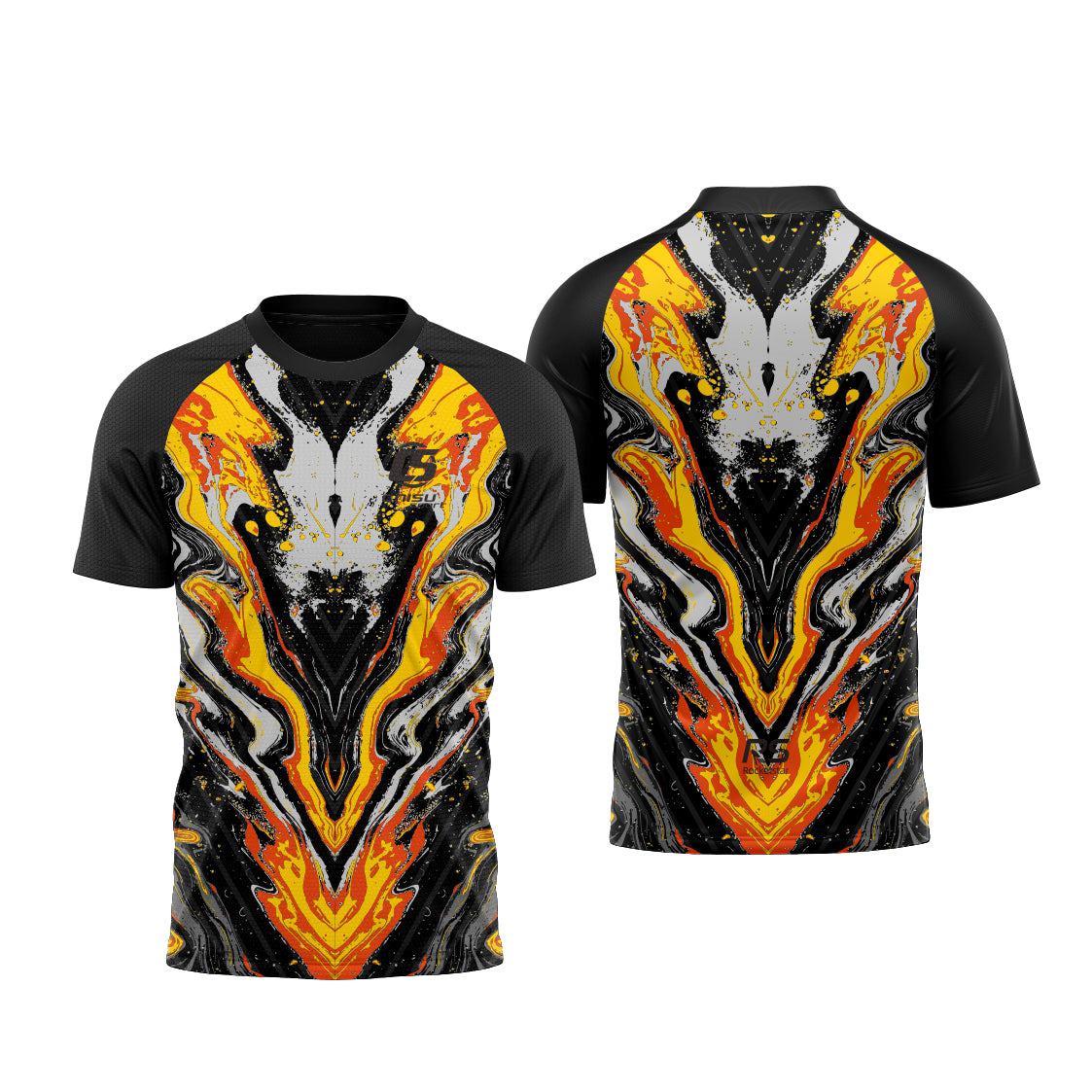Sublimation Custom Dragon Boat Short-sleeved Tee Design Template 601