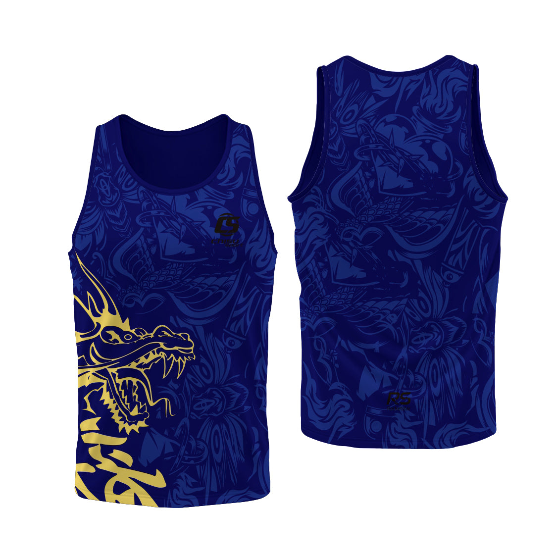 Sublimation Custom Dragon Boat Singlet Top Tank Design Template 601