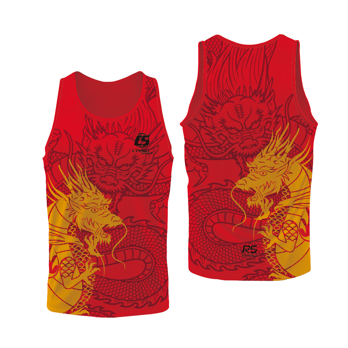 Sublimation Custom Dragon Boat Singlet Top Tank Design Template 601