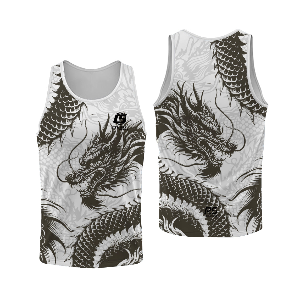 Sublimation Custom Dragon Boat Singlet Top Tank Design Template 601
