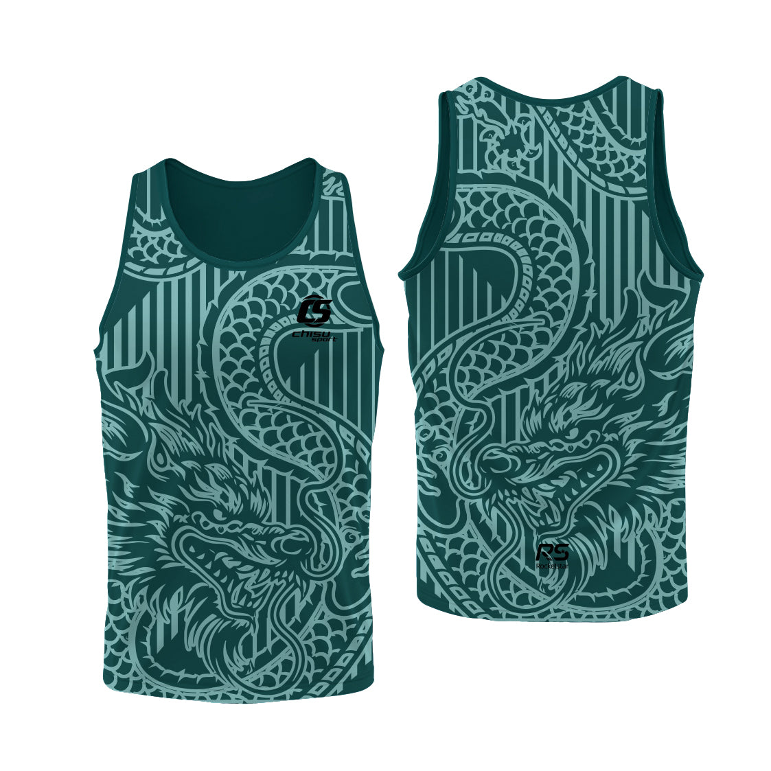 Sublimation Custom Dragon Boat Singlet Top Tank Design Template 601