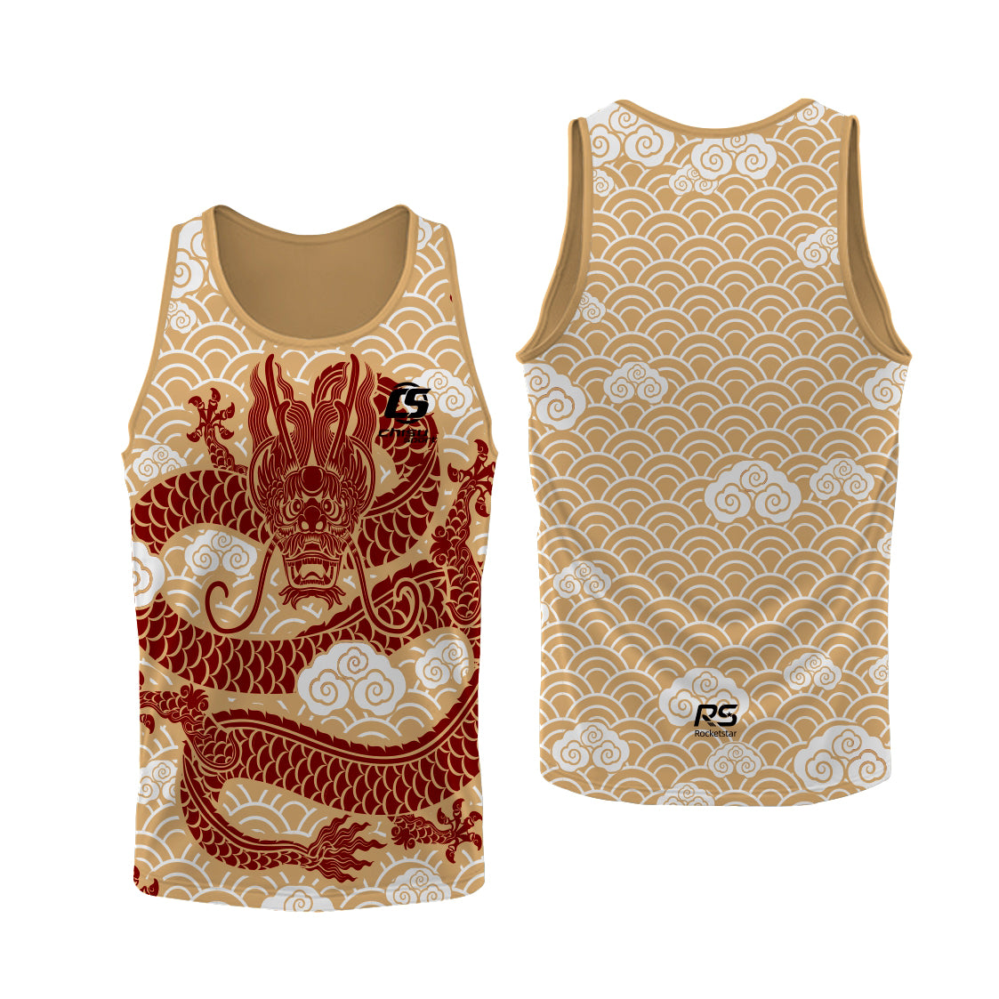 Sublimation Custom Dragon Boat Singlet Top Tank Design Template 601