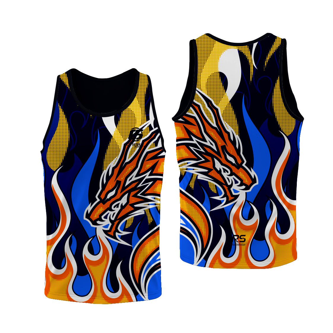 Sublimation Custom Dragon Boat Singlet Top Tank Design Template 601