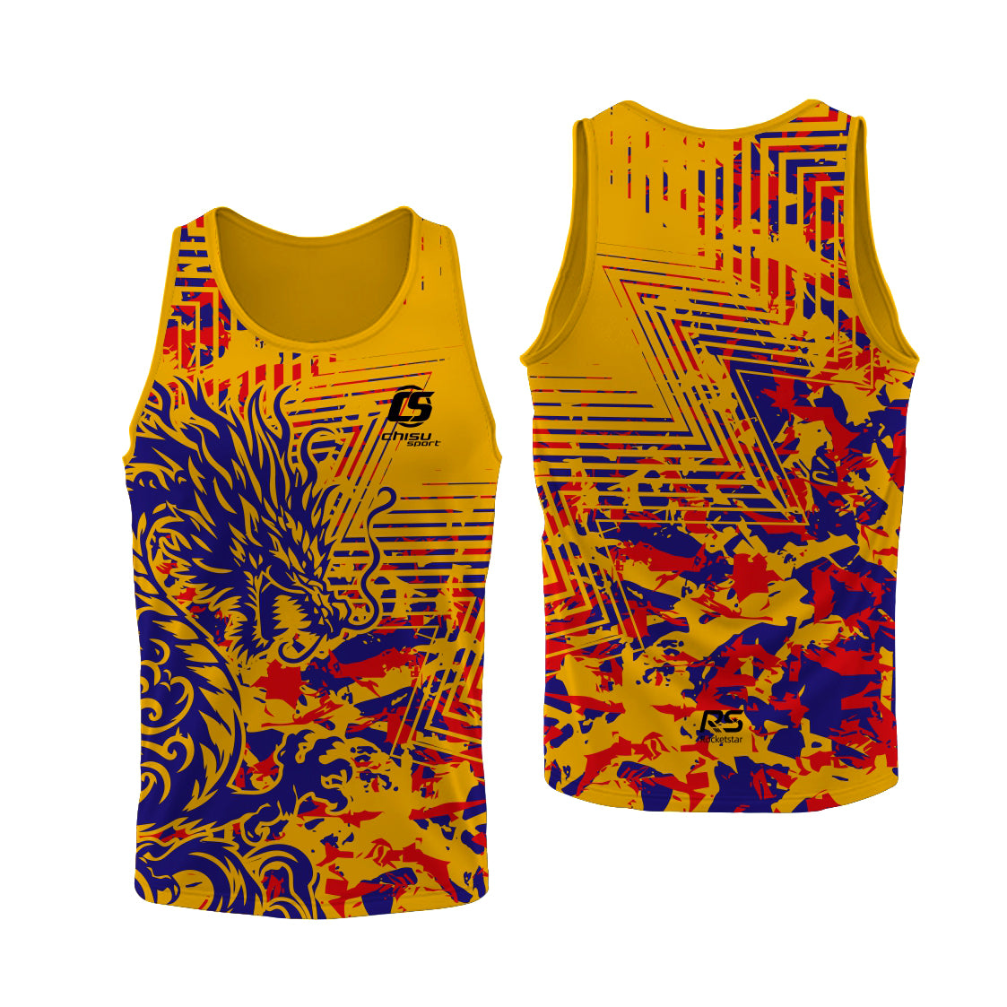 Sublimation Custom Dragon Boat Singlet Top Tank Design Template 601