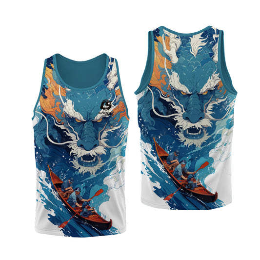Sublimation Custom Dragon Boat Singlet Top Tank Design Template 601