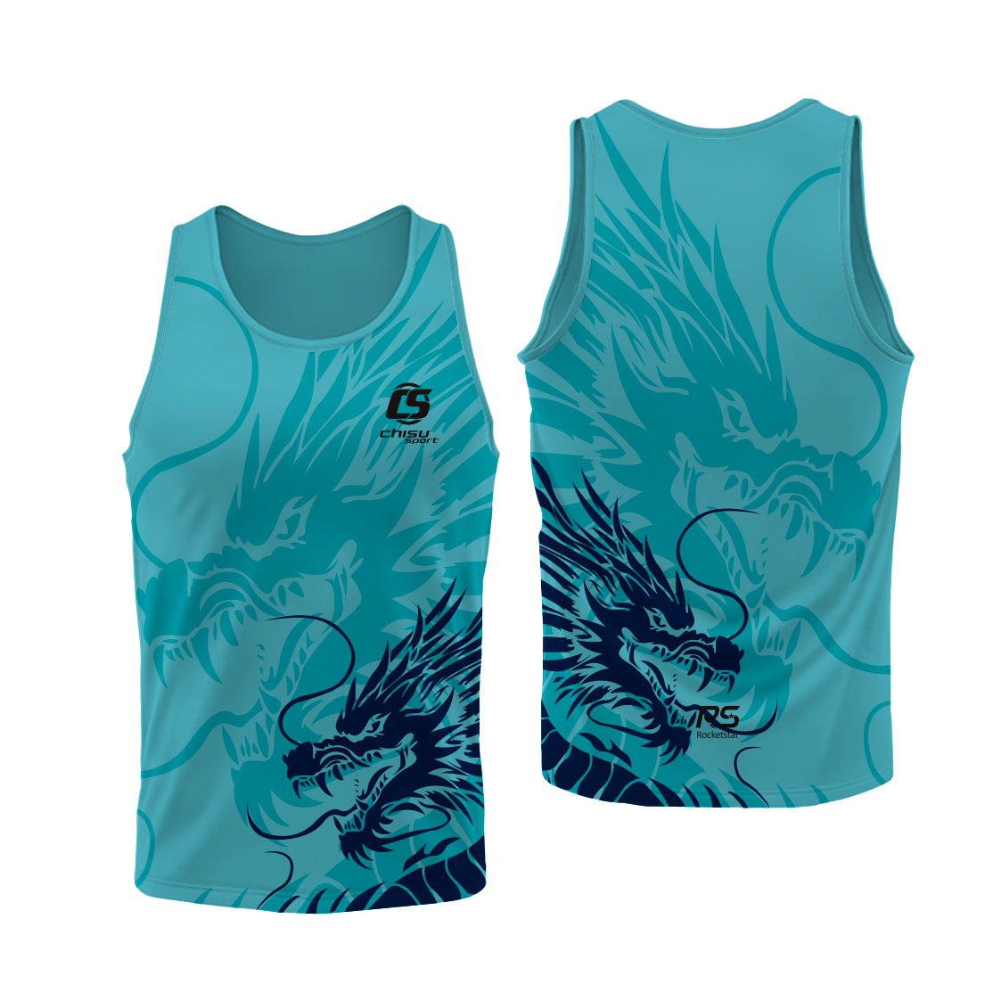 Sublimation Custom Dragon Boat Singlet Top Tank Design Template 601