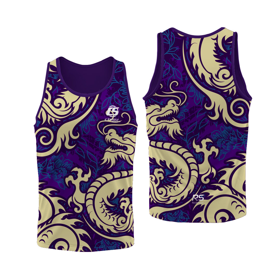 Sublimation Custom Dragon Boat Singlet Top Tank Design Template 601