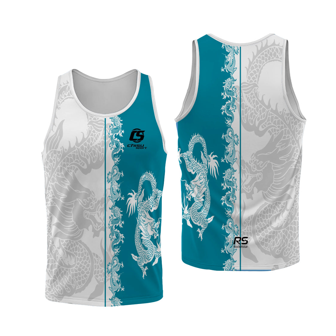 Sublimation Custom Dragon Boat Singlet Top Tank Design Template 601