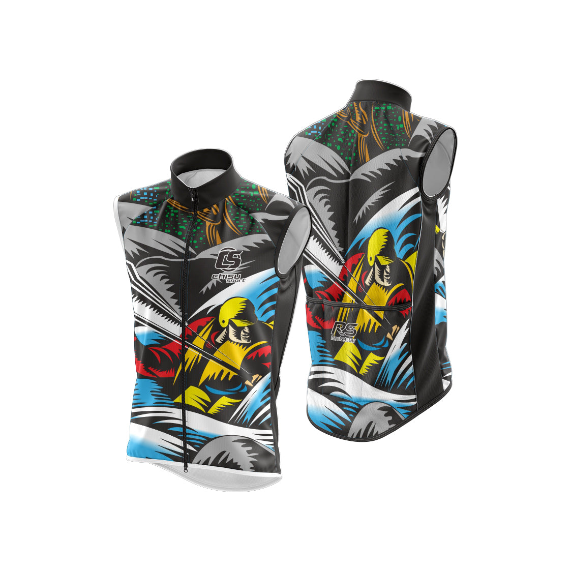 Sublimation Print Custom Rowing Dragon Boat Vest Design Template 601